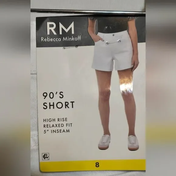 Rebecca Minkoff SIZE 8 High Waist White Shorts - Picture 3 of 7